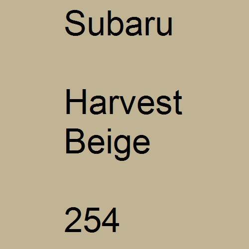 Subaru, Harvest Beige, 254.